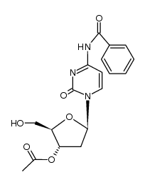 N4-benzoyl-3'-O-acetyldeoxycytidine结构式