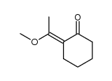 2-α-Methoxyethyliden-cyclohexan-1-on结构式