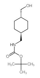 trans-4-(Boc-aminomethyl)cyclohexaneMethanol结构式