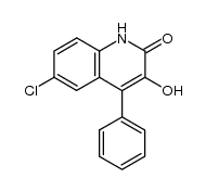6-chloro-1,2-dihydro-3-hydroxy-2-oxo-4-phenylquinoline结构式