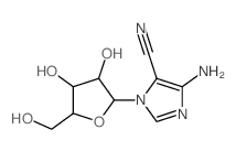 1H-Imidazole-5-carbonitrile,4-amino-1-b-D-ribofuranosyl-结构式