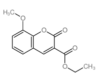 2H-1-Benzopyran-3-carboxylicacid, 8-methoxy-2-oxo-, ethyl ester结构式
