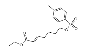 ethyl 7-(p-toluenesulfonyloxy)-2-heptenoate结构式