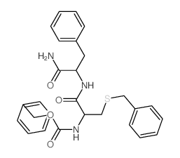 benzyl N-[2-benzylsulfanyl-1-[(1-carbamoyl-2-phenyl-ethyl)carbamoyl]ethyl]carbamate结构式
