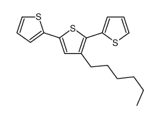 3-hexyl-2,5-dithiophen-2-ylthiophene结构式