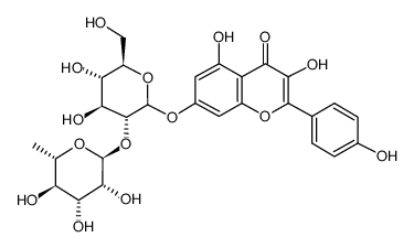 山奈酚-7-O-新橘皮糖苷结构式