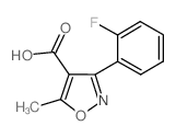 3-(2-FLUORO-PHENYL)-5-METHYL-ISOXAZOLE-4-CARBOXYLIC ACID结构式
