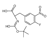 (2R)-3-(4-fluoro-3-nitrophenyl)-2-[(2-methylpropan-2-yl)oxycarbonylamino]propanoic acid结构式
