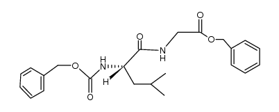 Benzyloxycarbonyl-L-leucyl-glycin-benzylester结构式