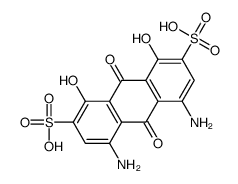 4,5-diamino-9,10-dihydro-1,8-dihydroxy-9,10-dioxoanthracene-2,6-disulphonic acid结构式