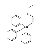 (Z)-1-ethoxy-2-triphenylstannylethene结构式