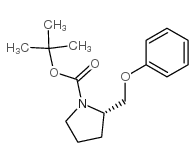 2-(苯氧基甲基)吡咯烷-1-羧酸-(S)-叔丁酯结构式