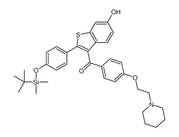 4'-tert-Butyldimethylsilyl-6-hydroxy Raloxifene结构式