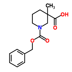 哌啶-1,3-二羧酸-1-苄酯-3-甲酯结构式