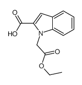 1-(2-ethoxy-2-oxoethyl)indole-2-carboxylic acid结构式