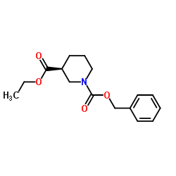 (S)-哌啶-1,3-二羧酸 1-苄酯 3-乙酯结构式