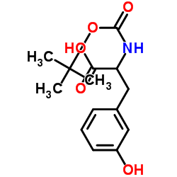 Boc-DL-m-tyrosine结构式