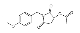[(3S)-1-[(4-methoxyphenyl)methyl]-2,5-dioxopyrrolidin-3-yl] acetate结构式