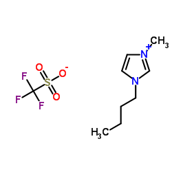 1-丁基-3-甲基咪唑三氟甲烷磺酸盐结构式