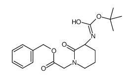 benzyl 2-[(3S)-3-[(2-methylpropan-2-yl)oxycarbonylamino]-2-oxopiperidin-1-yl]acetate结构式