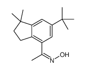 1-[6-(叔丁基)-1,1-二甲基-2,3-二氢-1H-茚-4-基]-1-乙酮肟结构式