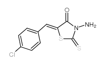 3-AMINO-5-[1-(4-CHLORO-PHENYL)-METH-(Z)-YLIDENE]-2-THIOXO-THIAZOLIDIN-4-ONE结构式