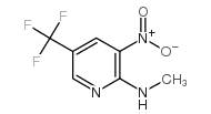 2-甲基氨-3-硝基-5-(三氟甲基)吡啶结构式