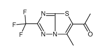 1-[6-methyl-2-(trifluoromethyl)-[1,3]thiazolo[3,2-b][1,2,4]triazol-5-yl]ethanone结构式