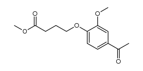 methyl 4-(4-acetyl-2-methoxyphenoxy)butanoate结构式