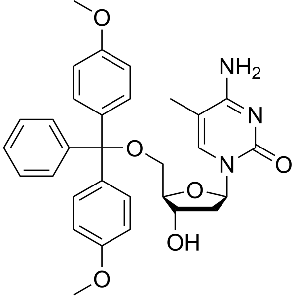 Cytidine, 5'-O-[bis(4-methoxyphenyl)phenylmethyl]-2'-deoxy-5-methyl-结构式
