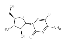 4-氨基-5-氯-1-呋喃戊糖基-2(1H)-嘧啶酮结构式