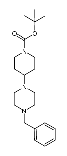 1-(1,1-dimethylethoxycarbonyl)-4-[4-(phenylmethyl)-1-piperazinyl]piperidine结构式