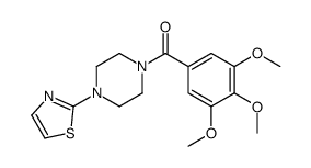 1-(2-Thiazolyl)-4-(3,4,5-trimethoxybenzoyl)piperazine结构式