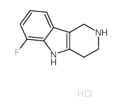 6-Fluoro-2,3,4,5-tetrahydro-1H-pyrido-[4,3-b]indole hydrochloride结构式