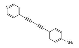 4-(4-pyridin-4-ylbuta-1,3-diynyl)aniline结构式