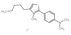 Thiazolium, 2-[4-(dimethylamino)phenyl]-3-methyl-4-pentyl-, iodide结构式
