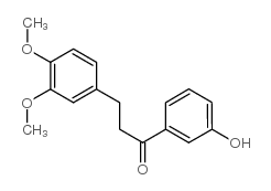 3-(3,4-二甲氧基苯基)-1-(3-羟基苯基)-1-丙酮结构式