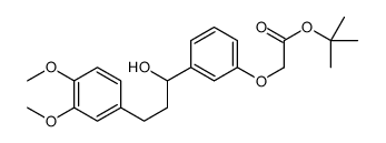 tert-butyl 2-[3-[3-(3,4-dimethoxyphenyl)-1-hydroxypropyl]phenoxy]acetate结构式