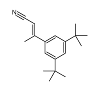 (2E)-3-[3,5-Bis(2-methyl-2-propanyl)phenyl]-2-butenenitrile结构式