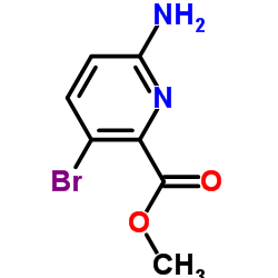 6-氨基-3-溴吡啶-2-甲酸甲酯结构式