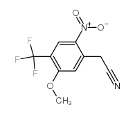 5-甲氧基-2-硝基-4-(三氟甲基)苄腈结构式