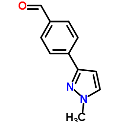4-(1-甲基-1H-吡唑-3-基)苯甲醛结构式