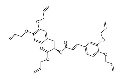 (R)-1-(allyloxy)-3-(3,4-bis(allyloxy)phenyl)-1-oxopropan-2-yl (E)-3-(3,4-bis(allyloxy)phenyl)acrylate结构式