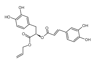(R,E)-1-(allyloxy)-3-(3,4-dihydroxyphenyl)-1-oxopropan-2-yl 3-(3,4-dihydroxyphenyl)acrylate结构式