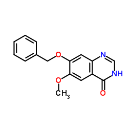 6-甲氧基-7-苄氧基喹唑啉-4-酮结构式