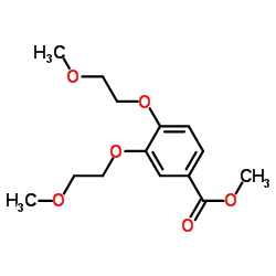 3,4-双{[2-(甲基氧基)乙基]氧基}苯甲酸甲酯结构式