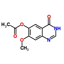 3,4-二氢-7-甲氧基-4-氧代喹唑啉-6-醇乙酸酯结构式