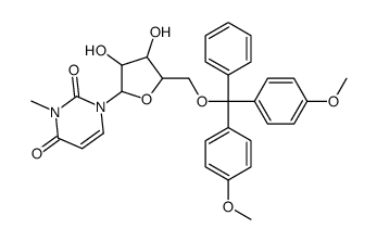1-[(2R,3R,4S,5R)-5-[[bis(4-methoxyphenyl)-phenylmethoxy]methyl]-3,4-dihydroxyoxolan-2-yl]-3-methylpyrimidine-2,4-dione结构式