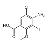 4-amino-5-chloro-3-iodo-2-methoxybenzoic acid结构式