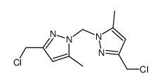3-(chloromethyl)-1-[[3-(chloromethyl)-5-methylpyrazol-1-yl]methyl]-5-methylpyrazole结构式
